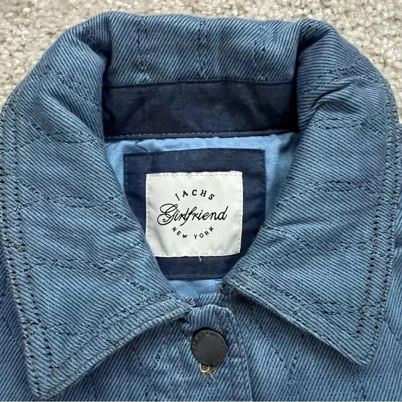 Jachs Girlfriend Ladies Quilted Shirt Jacket Women Size Small Blue 1791105 NWT - Picture 8 of 15